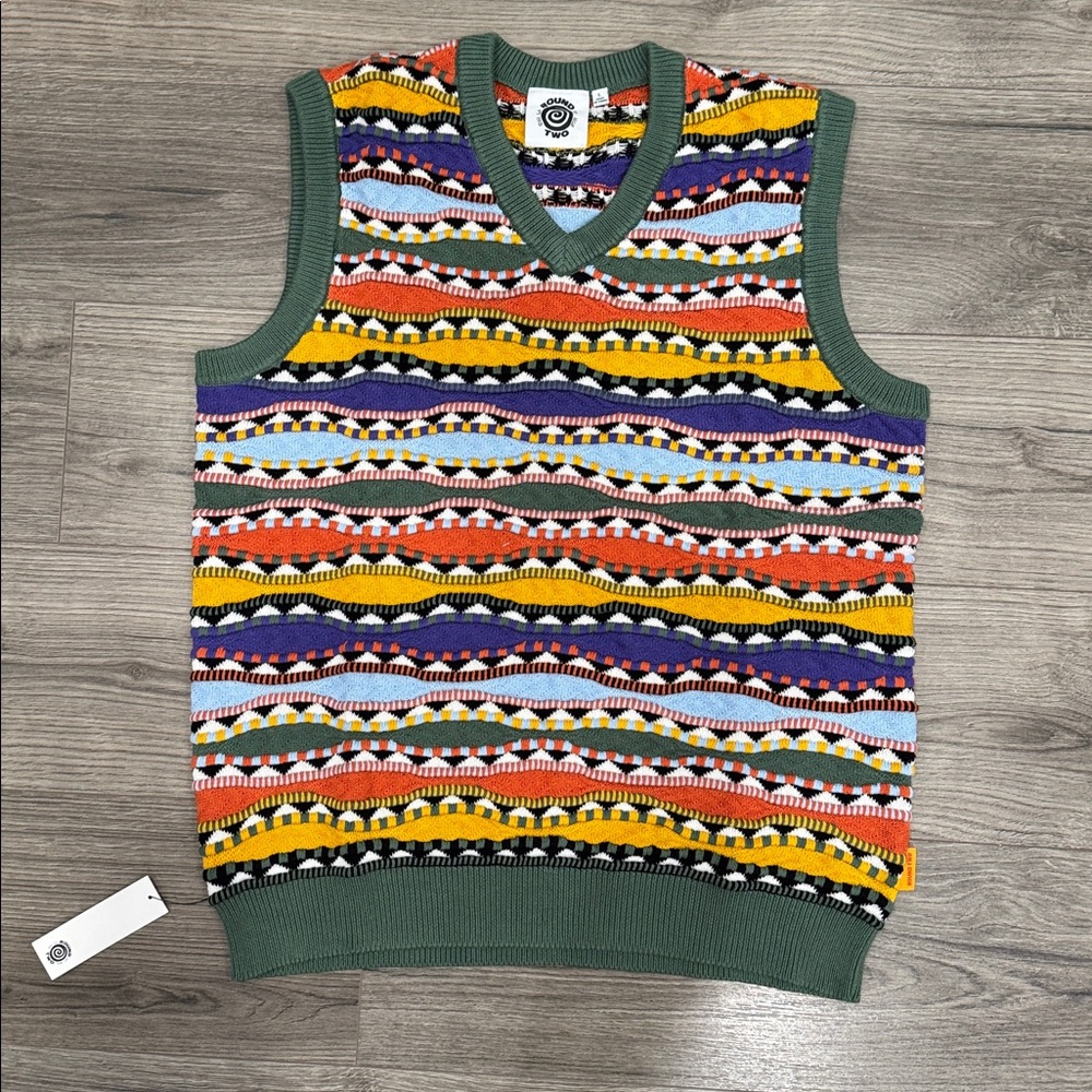 Colorful V-Neck Sweater Vest